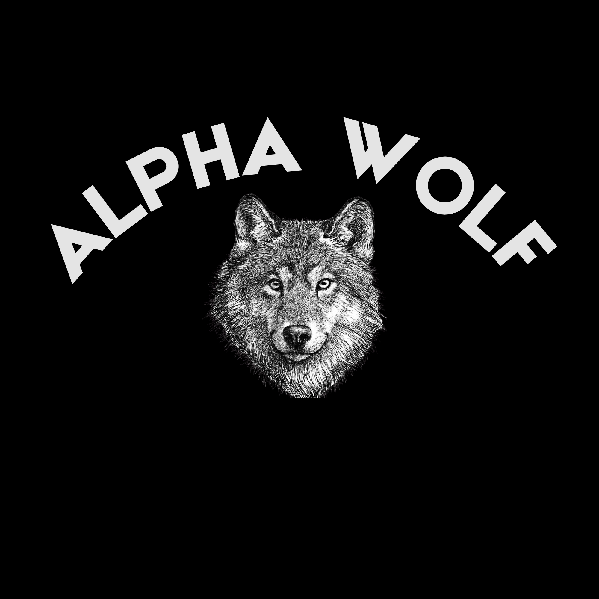 Yellow and Black Illustrated Wolf Logo